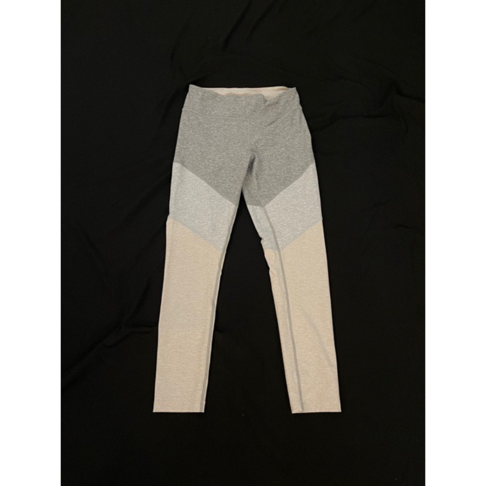 Grey and pink Outdoor Voices ankle leggings
